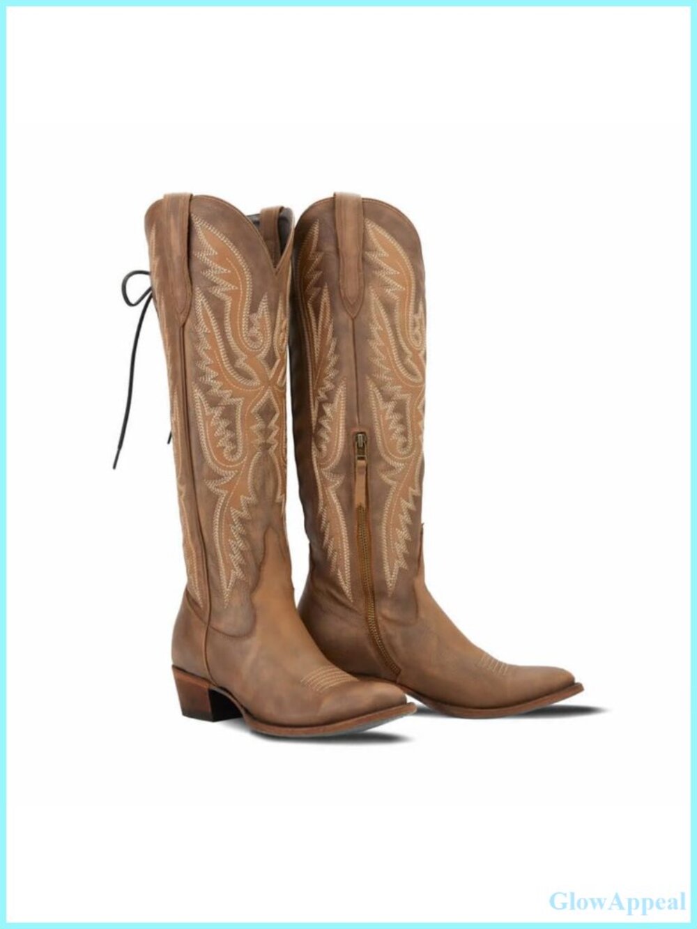Over the Knee Cowboy Boots Adjustable Thigh High Western Boots